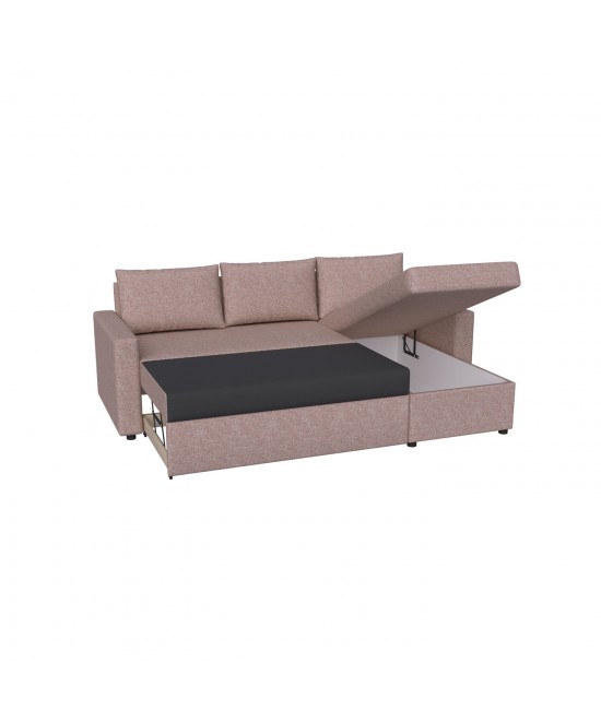 Concept Γωνιακός Καναπές Κρεβάτι με Αναστρέψιμη Γωνία & Αποθηκευτικό Χώρο Σάπιο Μήλο 218x153x80cm