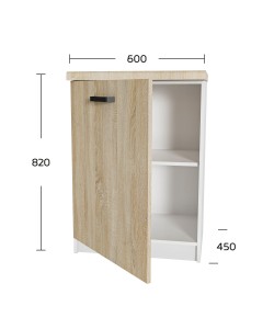 Anita Κάτω Ντουλάπι Σονόμα 60x60x82cm