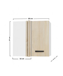 Anita Πάνω Γωνιακό Ντουλάπι Σονόμα 60x30x57cm