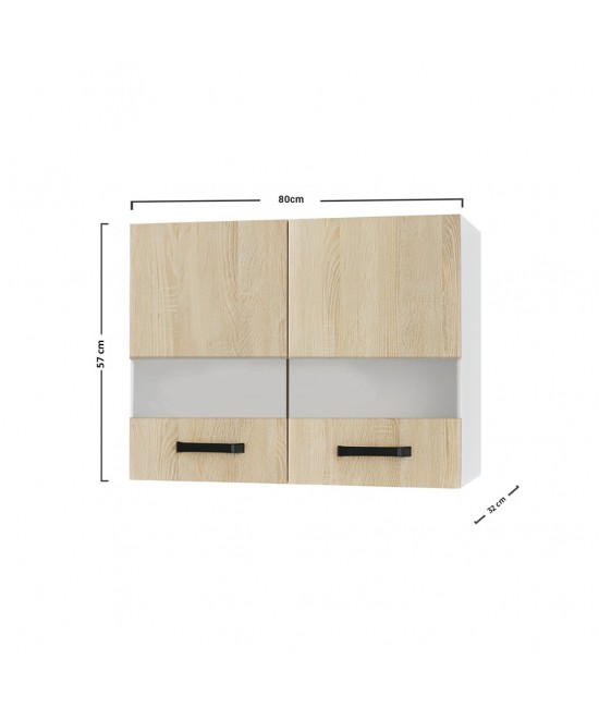 Anita Πάνω Ντουλάπι-Βιτρίνα Σονόμα 80x30x57cm Anita Πάνω Ντουλάπι-Βιτρίνα Σονόμα 80x30x57cm