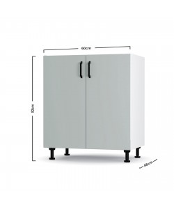 Modest Κάτω Ντουλάπι Γκρι 60x48x82 εκ