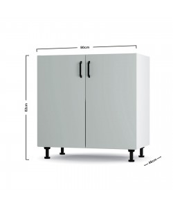 Modest Κάτω Ντουλάπι Γκρι 80x48x82cm