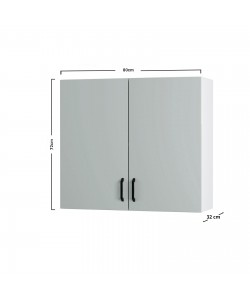 Modest Πάνω Ντουλάπι Γκρι 80x32x72εκ