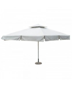 Ομπρέλα τετράγωνη 4x4 μέτρα αλουμινίου επαγγελματική με αδιάβροχο ύφασμα σε εκρού χρώμα