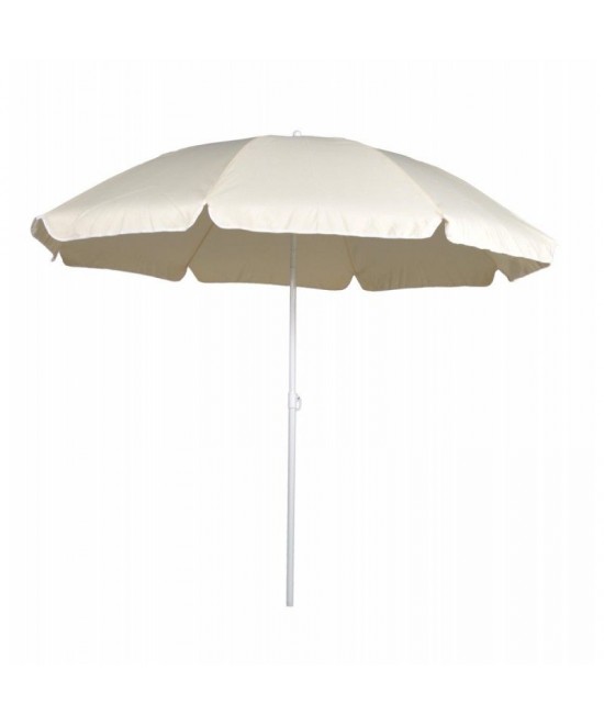 Ομπρέλα θαλάσσης στρόγγυλη 2 μέτρα μεταλλική σε εκρού χρώμα Ομπρέλα θαλάσσης στρόγγυλη 2 μέτρα μεταλλική σε εκρού χρώμα