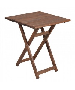 Τραπέζι πτυσσόμενο SUNSET από μασίφ ξύλο οξιάς σε χρώμα καρυδί εμποτισμού 60x60x76