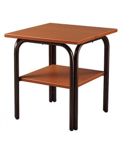 Τραπεζάκι βοηθητικό δίπατο μεταλλικό σε χρώμα καφέ 42x42 Τραπεζάκι βοηθητικό δίπατο μεταλλικό σε χρώμα καφέ 42x42