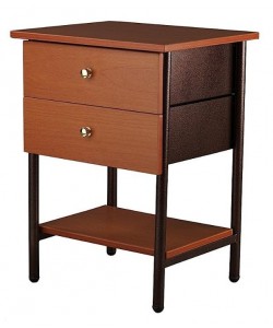 Κομοδίνο μεταλλικό με συρτάρια σε χρώμα καφέ 45x38x53 Κομοδίνο μεταλλικό με συρτάρια σε χρώμα καφέ 45x38x53