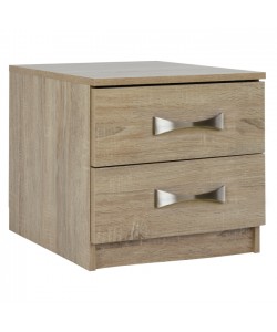 Κομοδίνο ''REAL'' με 2 συρτάρια σε χρώμα σονόμα 48x40.5x41.5 Κομοδίνο ''REAL'' με 2 συρτάρια σε χρώμα σονόμα 48x40.5x41.5