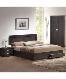 Κρεβάτι υπέρδιπλο ''REAL'' με αποθηκευτικό χώρο (2 συρτάρια) σε χρώμα καρυδί 160x200 Κρεβάτι υπέρδιπλο ''REAL'' με αποθηκευτικό χώρο (2 συρτάρια) σε χρώμα καρυδί 160x200