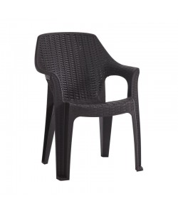 Πολυθρόνα βαρέους τύπου HERMES απο PP σε χρώμα καφέ 60x60x80