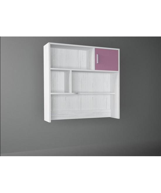 Εταζέρα σε χρώμα λευκό ρουστίκ-ροζ 100x30x100