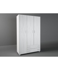 Ντουλάπα τρίφυλλη σε χρώμα λευκό ρουστίκ 110x50x180 Ντουλάπα τρίφυλλη σε χρώμα λευκό ρουστίκ 110x50x180