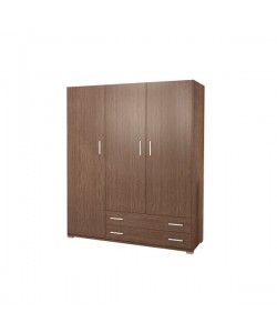 Ντουλάπα τρίφυλλη σε χρώμα καρυδί 110x50x180 Ντουλάπα τρίφυλλη σε χρώμα καρυδί 110x50x180