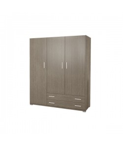Ντουλάπα τρίφυλλη σε χρώμα σταχτί 110x50x180 Ντουλάπα τρίφυλλη σε χρώμα σταχτί 110x50x180