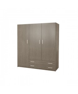 Ντουλάπα τρίφυλλη σε σταχτί χρώμα 150x60x180 Ντουλάπα τρίφυλλη σε σταχτί χρώμα 150x60x180