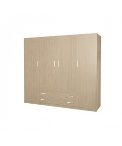 Ντουλάπα τετράφυλλη σε δρυς χρώμα 200x60x180 Ντουλάπα τετράφυλλη σε δρυς χρώμα 200x60x180