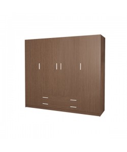 Ντουλάπα τετράφυλλη σε καρυδί χρώμα 200x60x180 Ντουλάπα τετράφυλλη σε καρυδί χρώμα 200x60x180