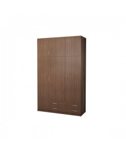 Ντουλάπα τρίφυλλη με πατάρι σε καρυδί χρώμα 150x60x240 Ντουλάπα τρίφυλλη με πατάρι σε καρυδί χρώμα 150x60x240