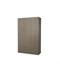 Ντουλάπα τρίφυλλη με πατάρι σε σταχτί χρώμα 150x60x240 Ντουλάπα τρίφυλλη με πατάρι σε σταχτί χρώμα 150x60x240