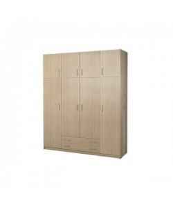 Ντουλάπα τετράφυλλη με πατάρι σε δρυς χρώμα 200x55x240 Ντουλάπα τετράφυλλη με πατάρι σε δρυς χρώμα 200x55x240