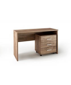 Γραφείο με τροχήλατη συρταριέρα σε καρυδί χρώμα 120x60x78 Γραφείο με τροχήλατη συρταριέρα σε καρυδί χρώμα 120x60x78