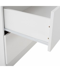 Ντουλάπα ρούχων δίφυλλη REAL με 2 συρτάρια χρώμα λευκό 80x42.5x180.5