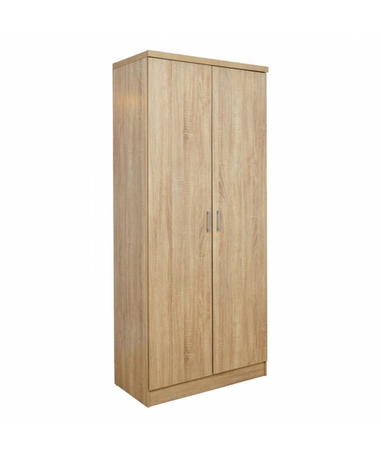 Ντουλάπα ρούχων δίφυλλη REAL χρώμα sonoma 80x42.5x180.5
