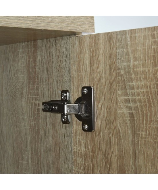 Ντουλάπα ρούχων δίφυλλη REAL χρώμα sonoma 80x42.5x180.5