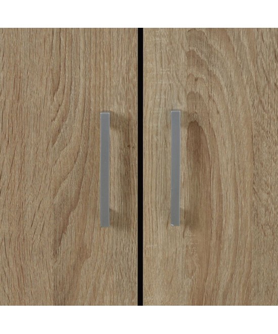 Ντουλάπα ρούχων δίφυλλη REAL χρώμα sonoma 80x42.5x180.5