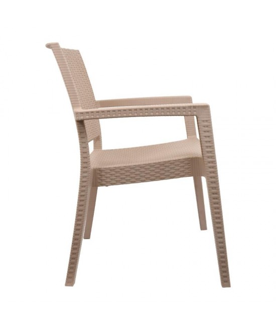 Πολυθρόνα βαρέους τύπου ZEUS απο PP σε χρώμα cappucino 58x57x89