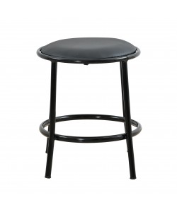 Σκαμπό από μέταλλο/PU σε χρώμα μαύρο Φ40x45