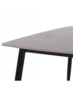 Τραπέζι Rav γκρι μαρμάρου sintered stone-μαύρο μέταλλο 120x70x75