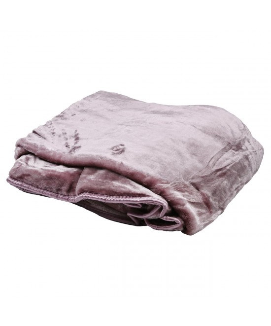 Κουβέρτα μινκ σε χρώμα σάπιο μήλο 220x230