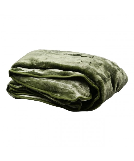 Κουβέρτα μινκ σε χρώμα πράσινο 220x230