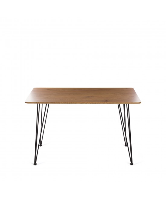 Τραπέζι Lino σε χρώμα sonoma-μαύρο μέταλλο 120x70x75