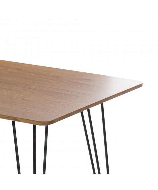 Τραπέζι Lino σε χρώμα sonoma-μαύρο μέταλλο 120x70x75