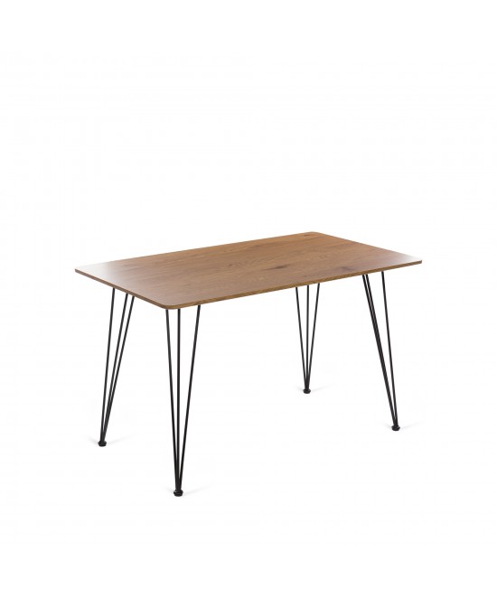 Τραπέζι Lino σε χρώμα sonoma-μαύρο μέταλλο 120x70x75