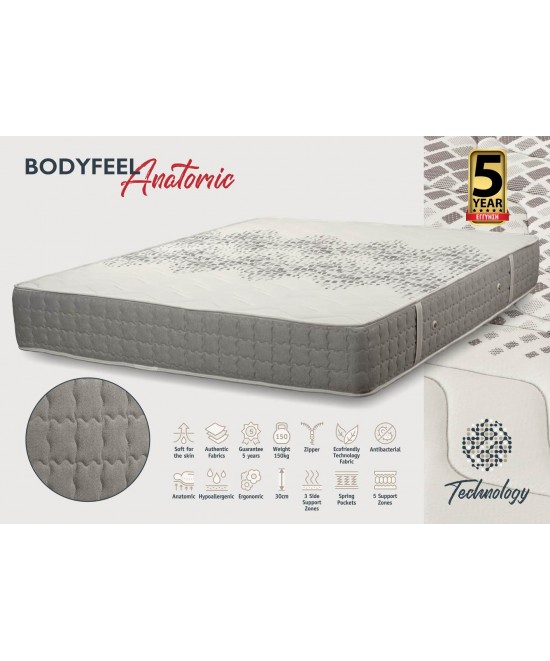 KPS ΣΤΡΩΜΑ BODYFEEL ANATOMIC 090Χ190X30ΕΚ TECHNOLOGY