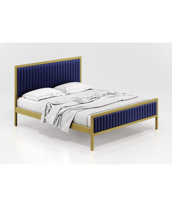 KPS/QUEEN BED EΛΛΗΝΙΚΗΣ ΚΑΤΑΣΚΕΥΗΣ ΜΕΤΑΛΛΟ&ΥΦΑΣΜΑ 160Χ200ΕΚ