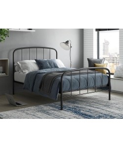 TEENAGER ΚΡΕΒΑΤΙ ΜΕΤΑΛΛΙΚΟ ΑΝΘΡΑΚΙ ΗΜΙΔΙΠΛΟ ΕΛΛΗΝΙΚΗΣ ΚΑΤΑΣΚΕΥΗΣ ΓΙΑ ΣΤΡΩΜΑ 120Χ200ΕΚ. ΜΕ ΤΑΒΛΕΣ