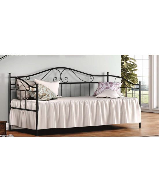 KPS/ ΝΟ 3 ΚΡΕΒΑΤΙ-ΚΑΝΑΠΕΣ ΜΕΤΑΛΛΙΚΟ ΜΑΥΡΟ ΜΟΝΟ ΜΕ ΤΑΒΛΕΣ ΕΛΛΗΝΙΚΗΣ ΚΑΤΑΣΚΕΥΗΣ ΓΙΑ ΣΤΡΩΜΑ 90Χ200 ΕΚ