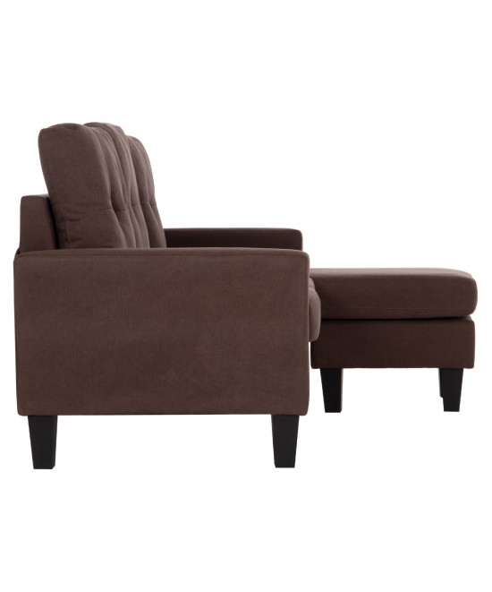 ΚΑΝΑΠΕΣ ΓΩΝΙΑ ΑΝΑΣΤΡΕΨΙΜΗ MEGGY HM3297.12 ΚΑΦΕ ΥΦΑΣΜΑ 184.5x129x86Yεκ. ΚΑΝΑΠΕΣ ΓΩΝΙΑ ΑΝΑΣΤΡΕΨΙΜΗ MEGGY HM3297.12 ΚΑΦΕ ΥΦΑΣΜΑ 184.5x129x86Yεκ.