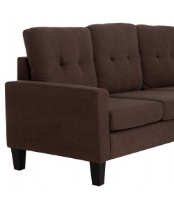 ΚΑΝΑΠΕΣ ΓΩΝΙΑ ΑΝΑΣΤΡΕΨΙΜΗ MEGGY HM3297.12 ΚΑΦΕ ΥΦΑΣΜΑ 184.5x129x86Yεκ.
