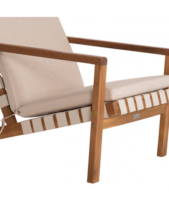 LOUNGE ΣΕΤ ΕΞ.ΧΩΡΟΥ 3ΤΜΧ DAME HM10982 ΞΥΛΟ ΑΚΑΚΙΑΣ--ΣΧΟΙΝΙ STRAP & ΜΑΞΙΛΑΡΙΑ ΣΕ ΜΠΕΖ