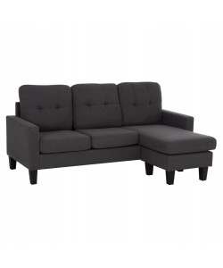 ΚΑΝΑΠΕΣ ΓΩΝΙΑ ΑΝΑΣΤΡΕΨΙΜΗ MEGGY HM3297.11 ΓΚΡΙ ΥΦΑΣΜΑ 184.5x75-129x86Yεκ.