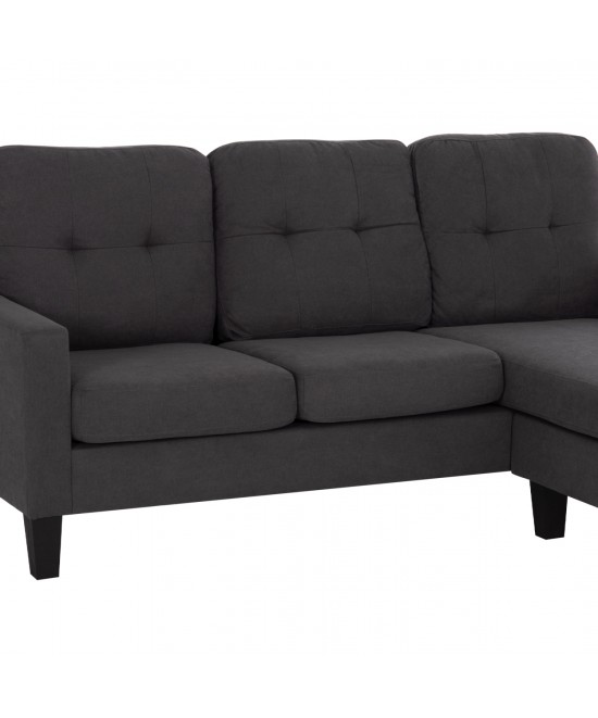ΚΑΝΑΠΕΣ ΓΩΝΙΑ ΑΝΑΣΤΡΕΨΙΜΗ MEGGY HM3297.11 ΓΚΡΙ ΥΦΑΣΜΑ 184.5x75-129x86Yεκ.