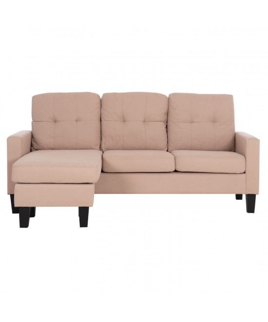 ΚΑΝΑΠΕΣ ΓΩΝΙΑ ΑΝΑΣΤΡΕΨΙΜΗ MEGGY HM3297.13 ΜΠΕΖ ΥΦΑΣΜΑ 184.5x75-129x86Yεκ.