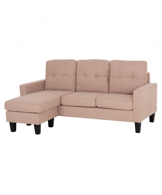 ΚΑΝΑΠΕΣ ΓΩΝΙΑ ΑΝΑΣΤΡΕΨΙΜΗ MEGGY HM3297.13 ΜΠΕΖ ΥΦΑΣΜΑ 184.5x75-129x86Yεκ.