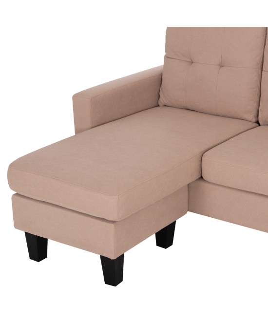 ΚΑΝΑΠΕΣ ΓΩΝΙΑ ΑΝΑΣΤΡΕΨΙΜΗ MEGGY HM3297.13 ΜΠΕΖ ΥΦΑΣΜΑ 184.5x75-129x86Yεκ.